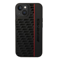 AMG Liquid Silicone Case With Carbon Pattern For iPhone 14 Plus