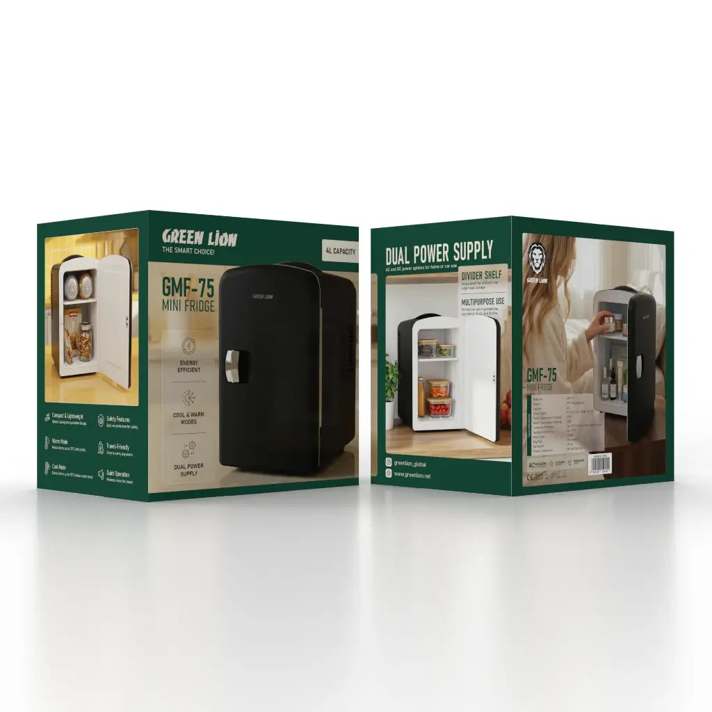 A Photo Of Green Lion GMF-75 Mini Fridge - Black