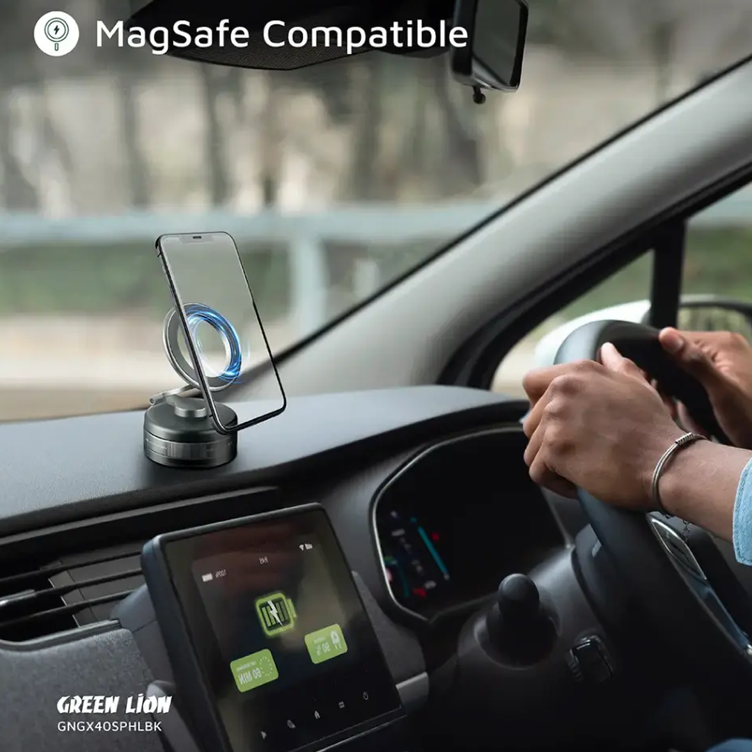 A Photo Of Green Lion GX-40 MagSafe Suction Phone Holder - Black