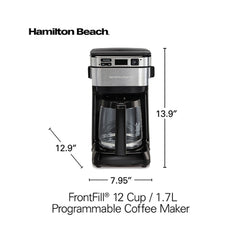 A Photo Of Hamilton Beach FrontFill™ 12 Cup Programmable Coffee Maker with Auto Shutoff