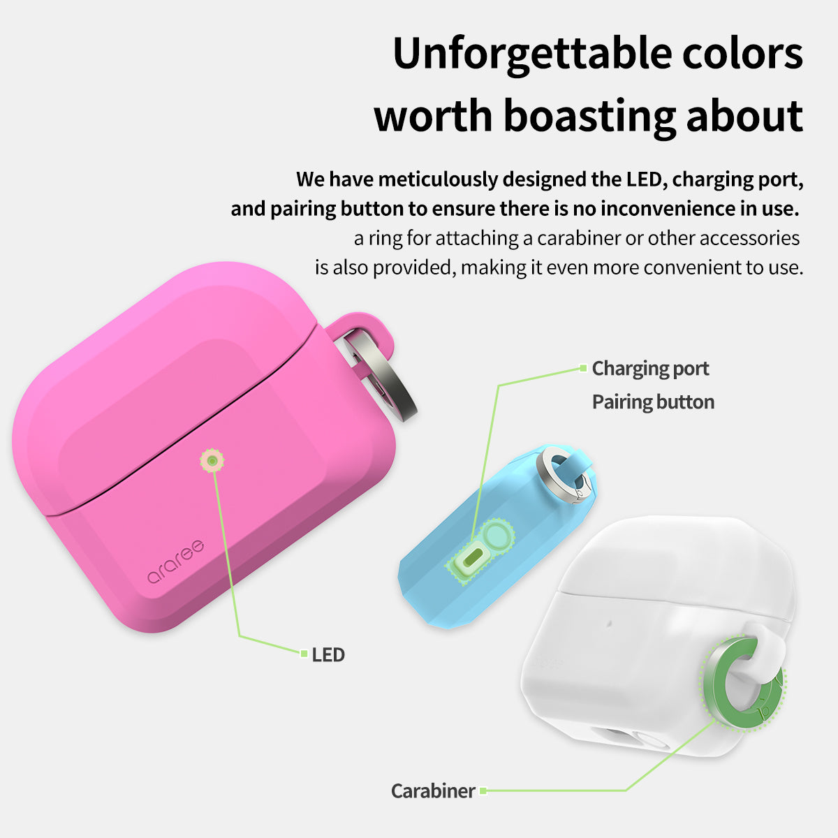 A Photo Of Araree Brio Silicone Case for Galaxy Buds3/Buds3 Pro
