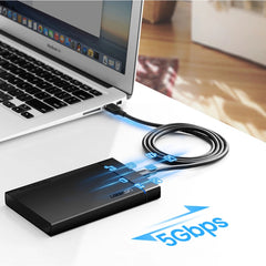 A Photo Of Ugreen 20881 USB-A 3.0 / USB-C 3A cable 0.5m - black