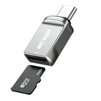 Green Lion SD Card Reader USB-C to Micro SD - Silver