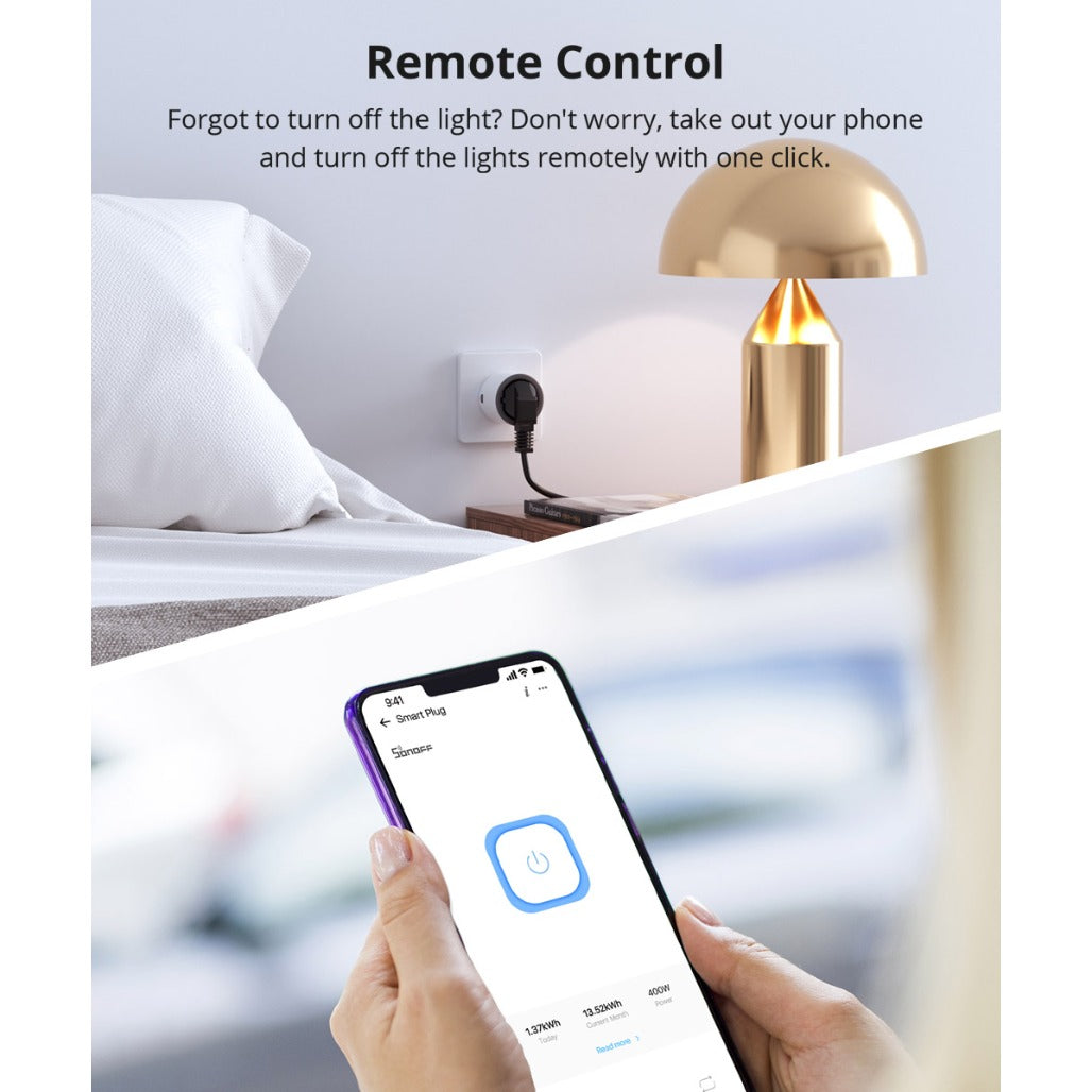 A Photo Of Sonoff S60 Wi-Fi Smart Plug With Power Monitoring - S60TPF