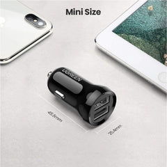 A Photo Of Ugreen 24W Dual USB Car Charger 4.8A Fast Charging Adapter