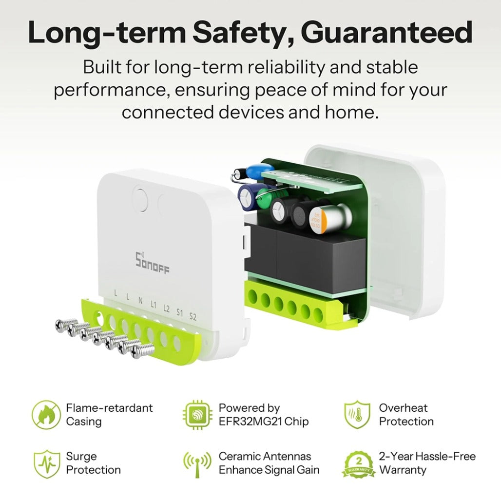 A Photo Of Sonoff Mini Duo 2 Gang Zigbee Switch - MINI-ZB2GS