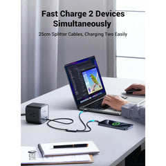 A Photo Of Ugreen 35087 2-in-1 Universal 100W PD Fast Charging Cable 1.5m