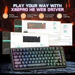 A Photo Of Attack Shark X82 Pro HE Wireless Gaming Keyboard