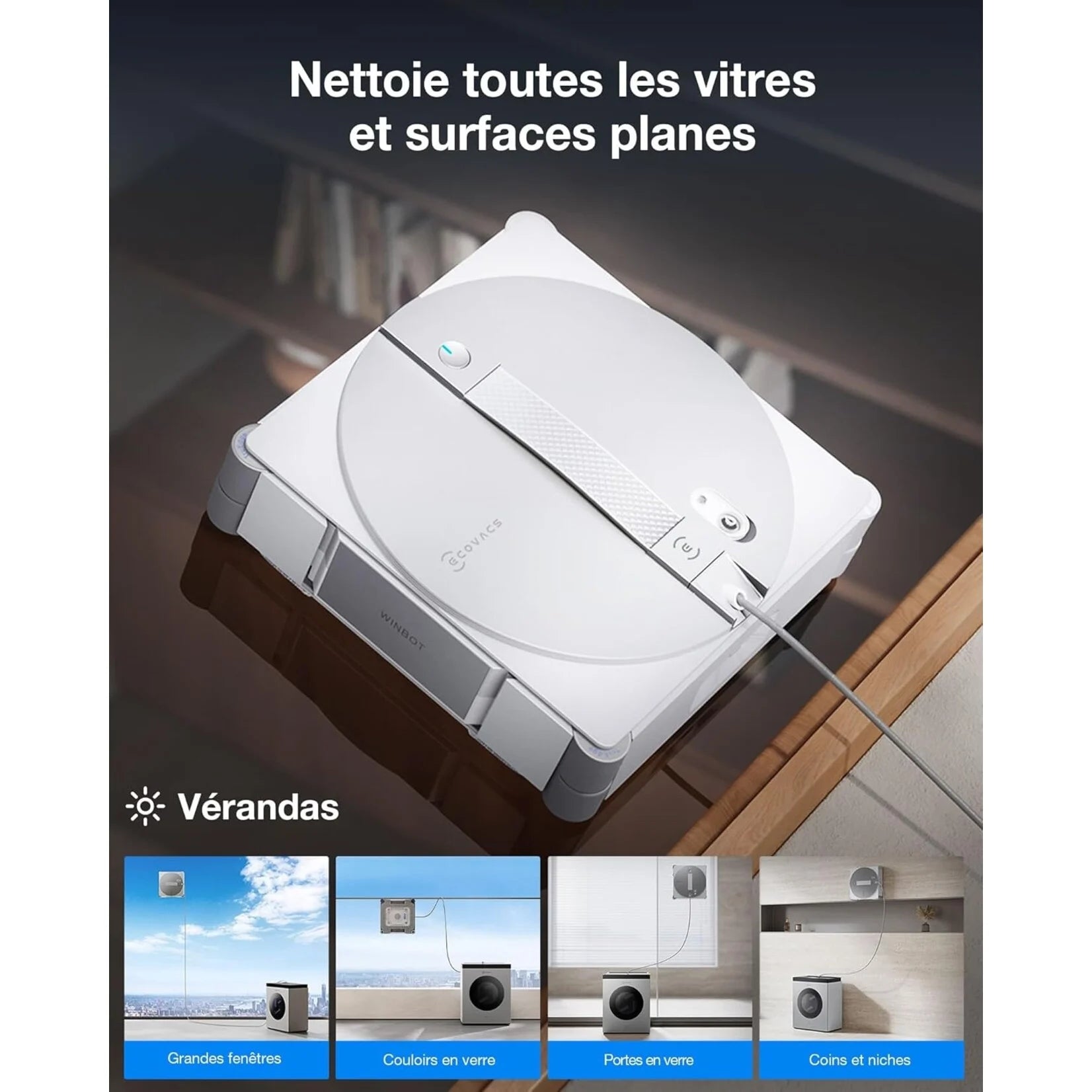 A Photo Of ECOVACS WINBOT W3 OMNI - Robotic Window Cleaner