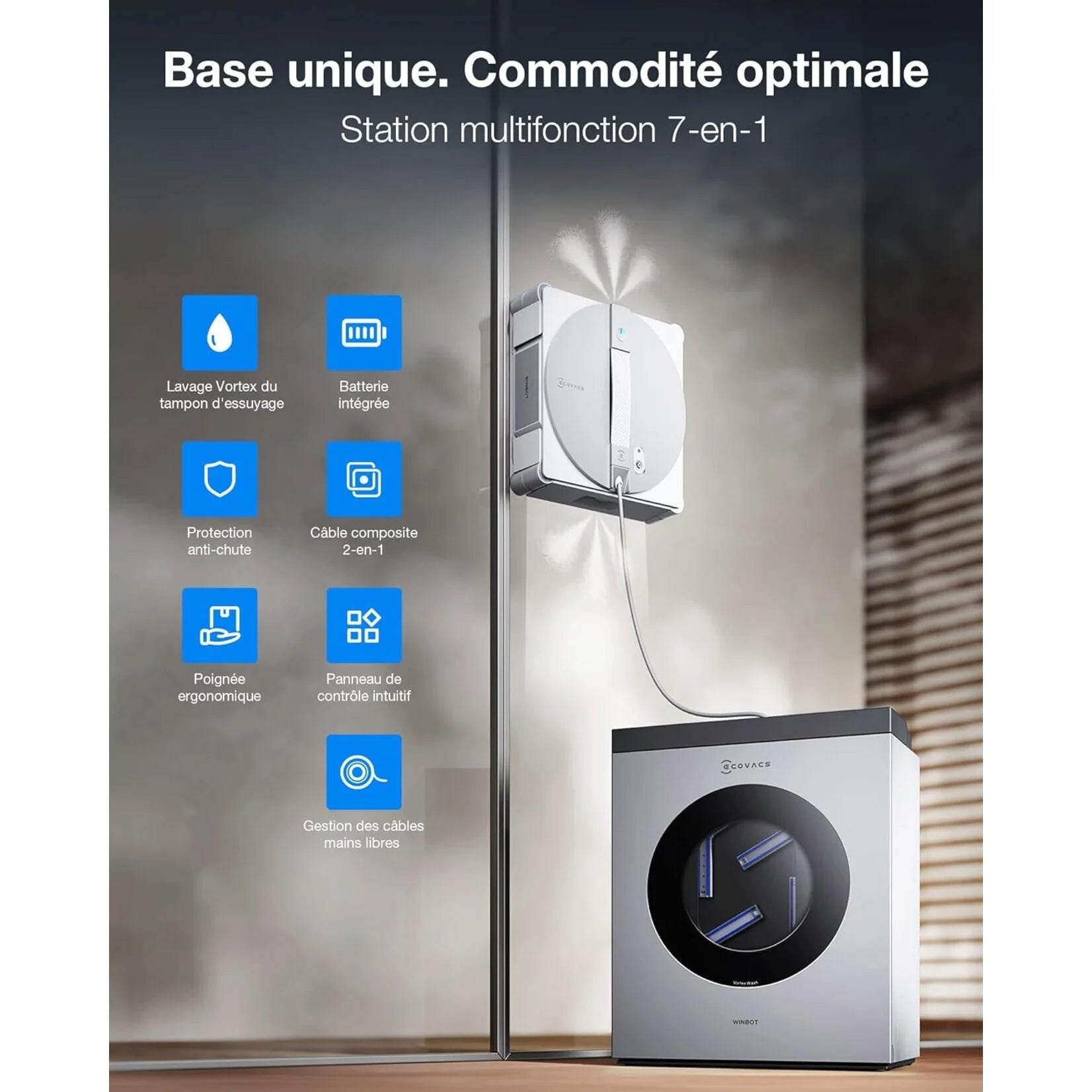 A Photo Of ECOVACS WINBOT W3 OMNI - Robotic Window Cleaner