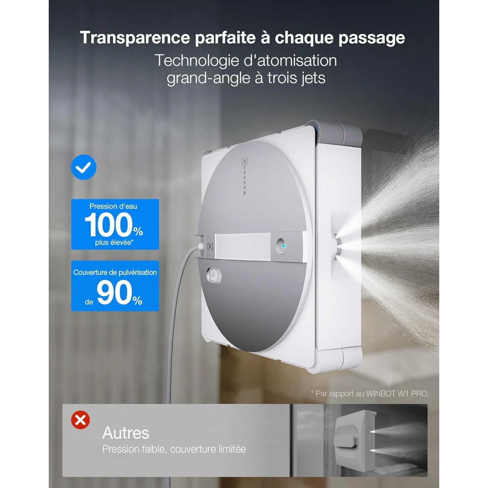 A Photo Of ECOVACS WINBOT W3 OMNI - Robotic Window Cleaner