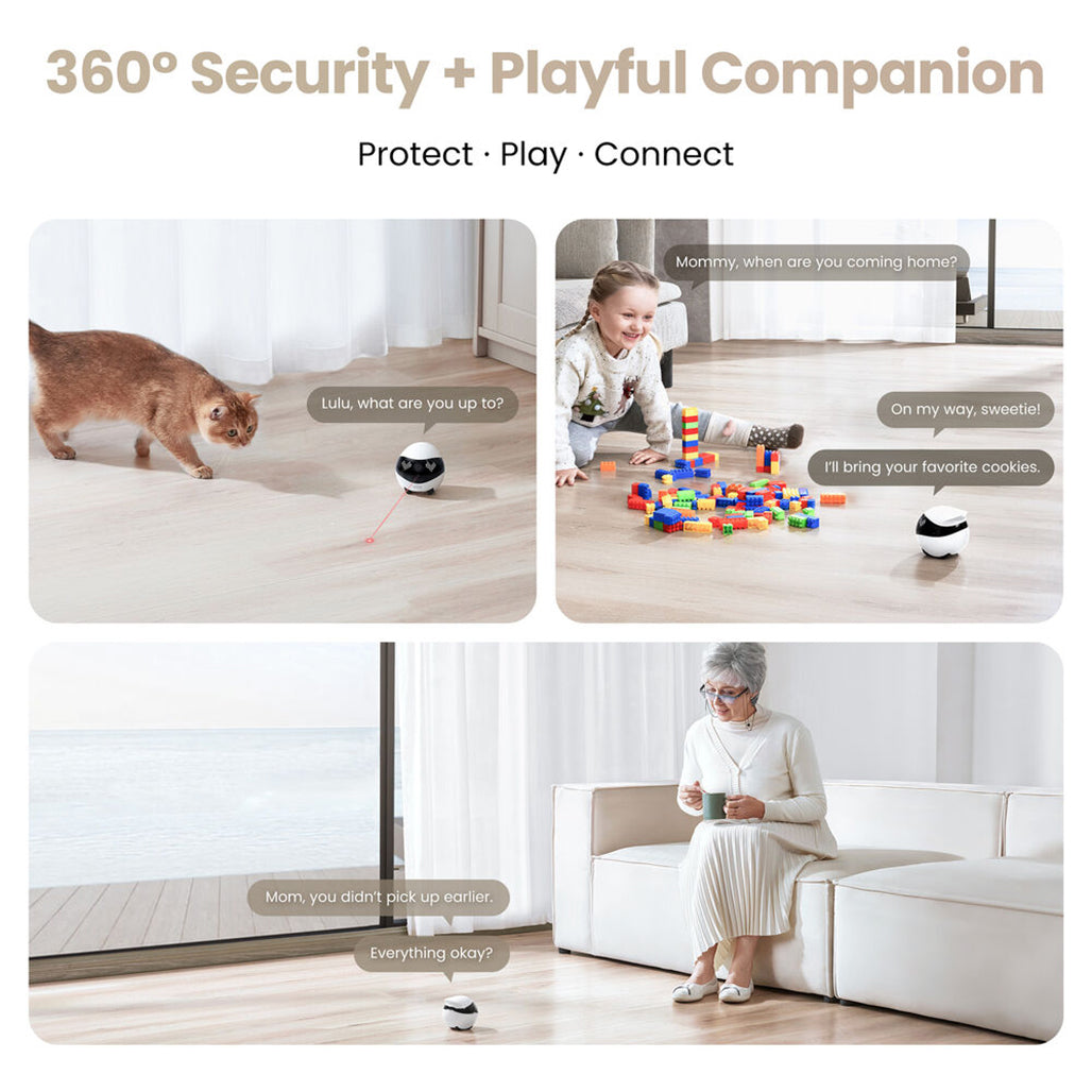 A Photo Of Enabot EBO Air 2 FamilyBot – 2K Home Security & Smart Pet Companion Robot