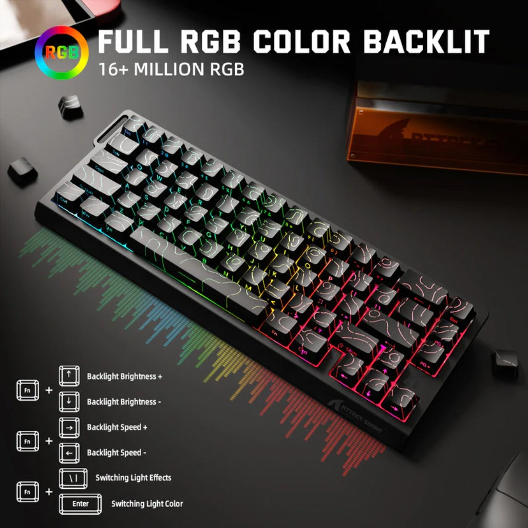 A Photo Of Attack Shark X68 Pro HE - Wireless Mechanical Gaming Keyboard