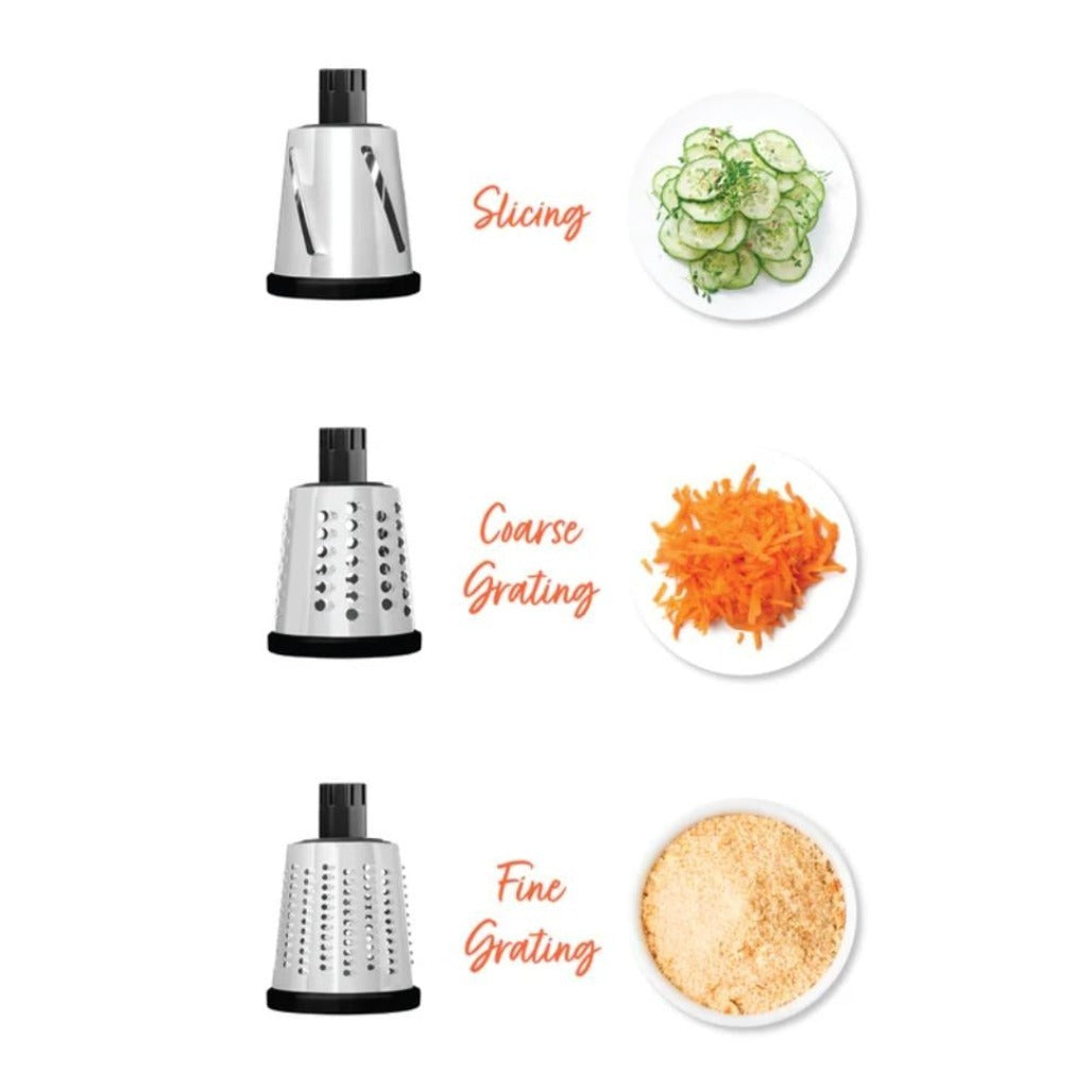 A Photo Of Nutricook 3‑in‑1 Essentials Grater - Fine and Coarse Grate Plus Slice - Black - NC‑RG150