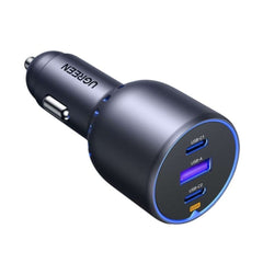A Photo Of Ugreen 75W Dual Type-C 1x USB Ports Metal Car Charger - 35024