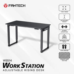 A Photo Of Workstation WS514 Adjustable Rising Gaming Desk