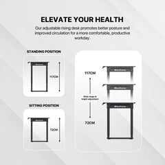 A Photo Of Workstation WS514 Adjustable Rising Gaming Desk