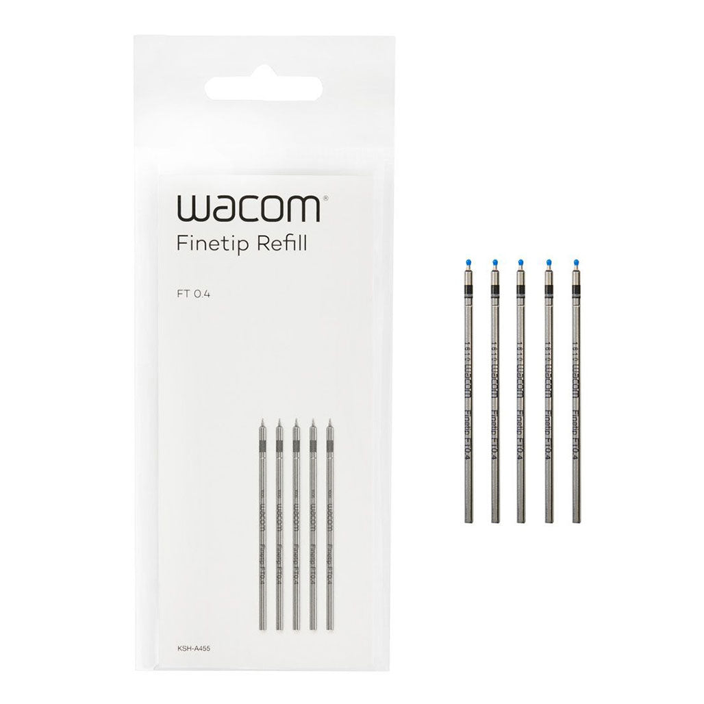 A Photo Of Wacom ACK22208 Finetip 0.4 mm Pen Refills (5-Pack) | Black Gel Ink for Intuos Pro and Finetip Pens