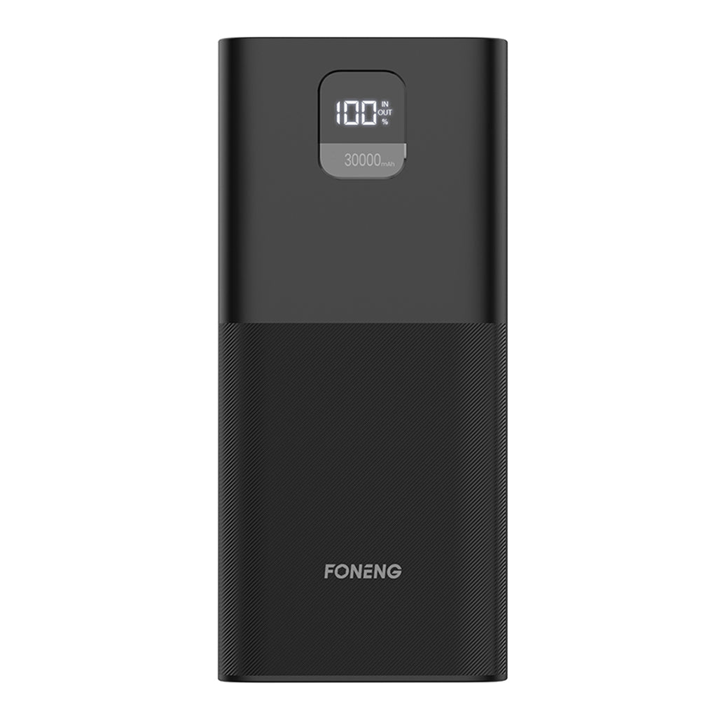 A Photo Of Foneng P55 30000mAh Power Bank with LCD Display – Dual 2.1A USB & Type-C Inputs