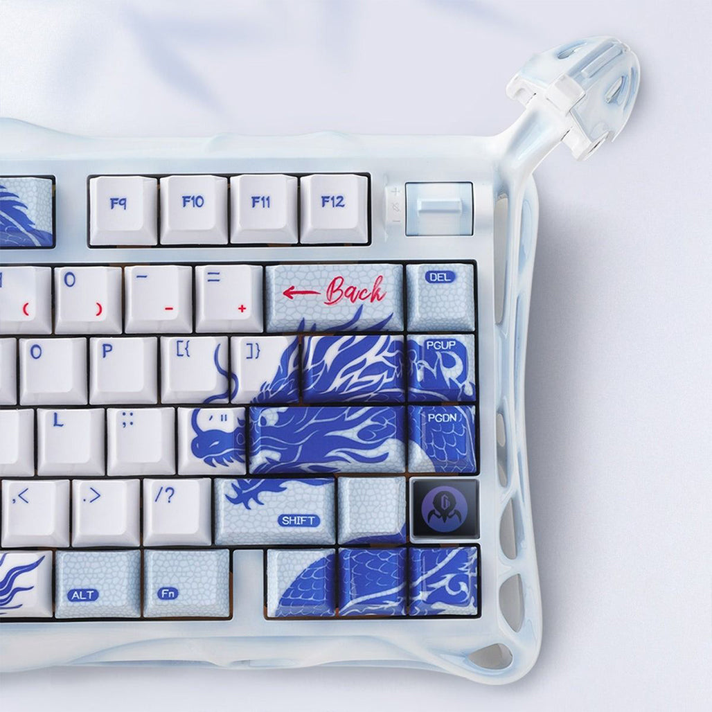 A Photo Of GravaStar Mercury K1 Pro Wireless Mechanical Gaming Keyboard & M1 Pro Mouse Combo – Blue Dragon Edition