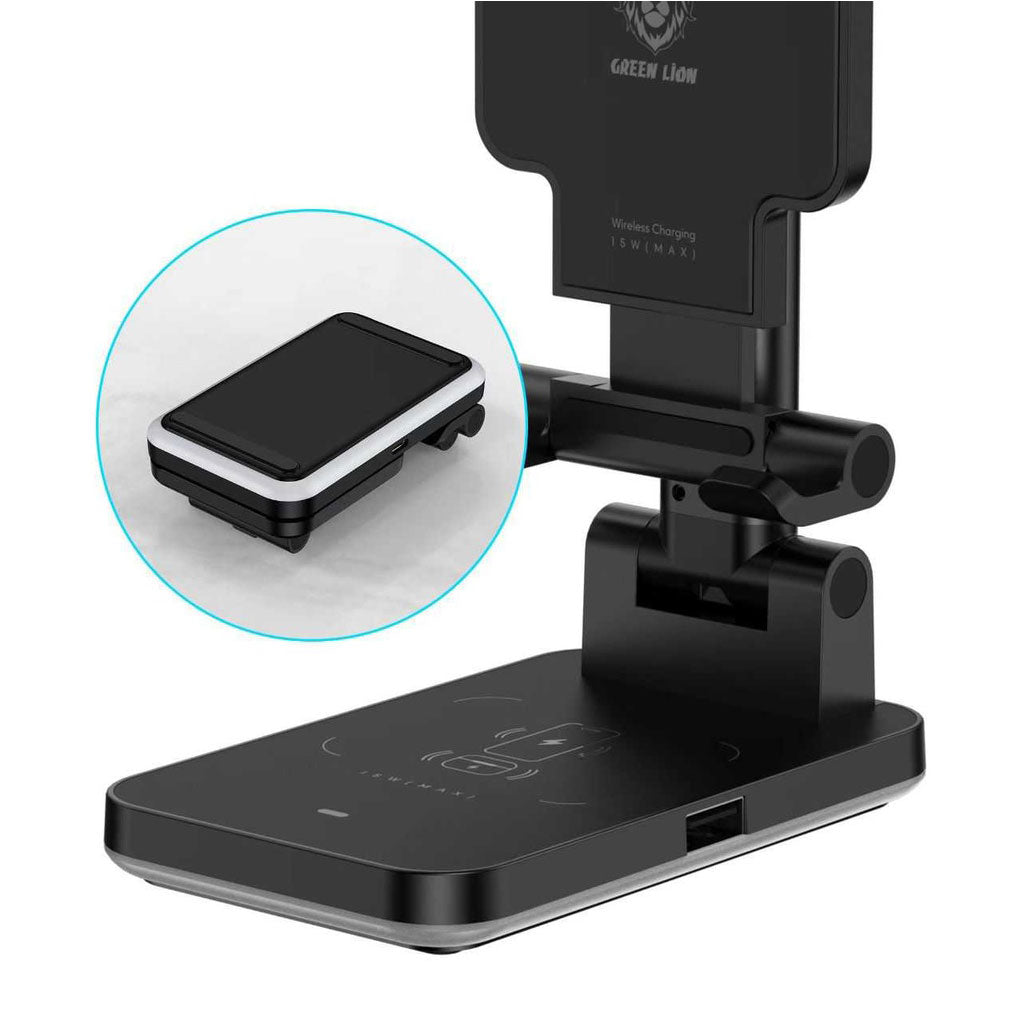 A Photo Of Green Lion 4 In 1 Magnetic Charger (15W Power Output) - GN4IN1MGCBK