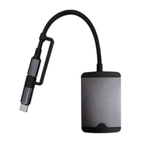 Green Lion 5-in-1 Multifunction Hub | Type-C, Lightning, SD/TF, AUX, USB - GN5IN1MINIHBBK