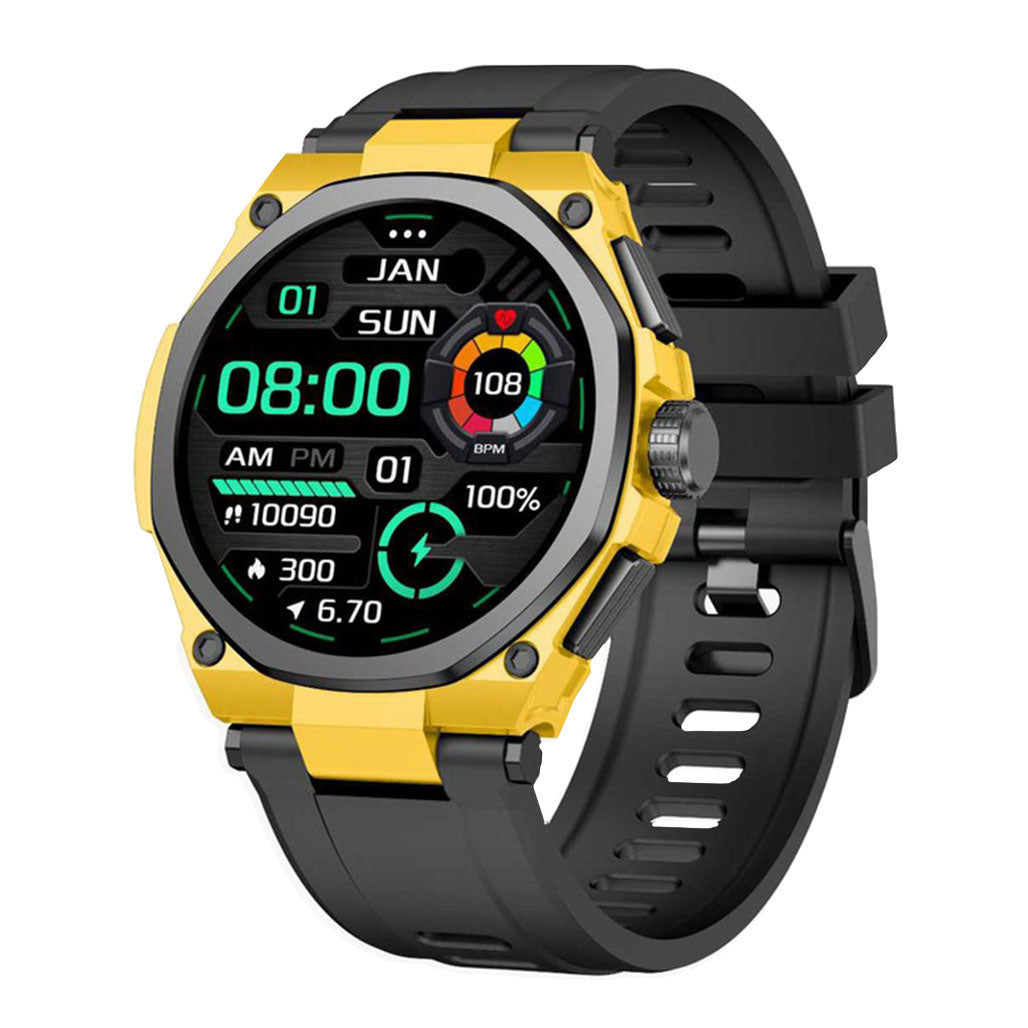 A Photo Of Green Lion GNGRNDSWYLBK Grand Smart Watch - Yellow/Black