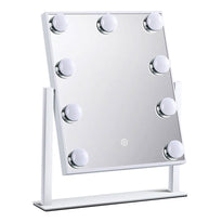Green Lion GNBR9LEDMIRWH Brightening 9 Led Makeup Mirror - White