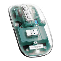 Green Lion Transparent Mouse 2400DPI 400mAh