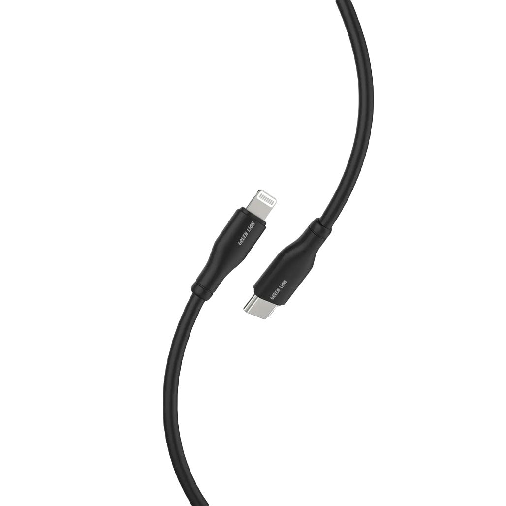 A Photo Of Green Lion Rotterdam Type-C To Lightning - Black