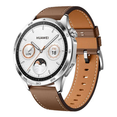 A Photo Of Huawei Watch GT4 46mm Brown Leather Strap