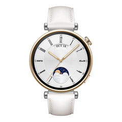 A Photo Of Huawei Watch GT 4 41mm White Leather Strap