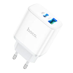 A Photo Of Hoco C105A Stage Dual Port Charger - 20W PD & QC3.0 Fast Charging