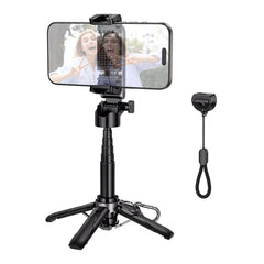 A Photo Of Hoco K27 Magic 3-in-1 Mini Tabletop Live Broadcast Phone Holder