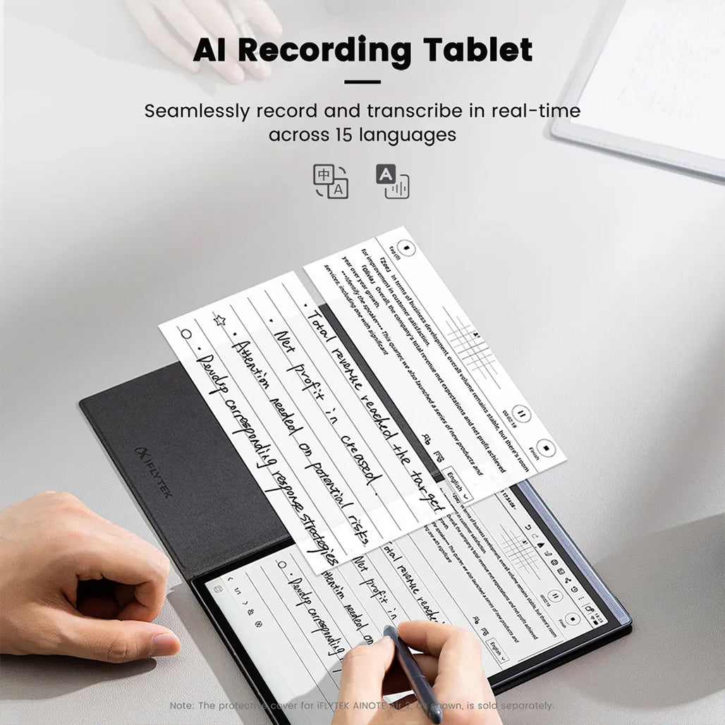 A Photo Of iFLYTEK AINOTE Air 2 Smart Digital Notebook – Real-Time Voice-to-Text Transcription, 14-Language Support, 8.2
