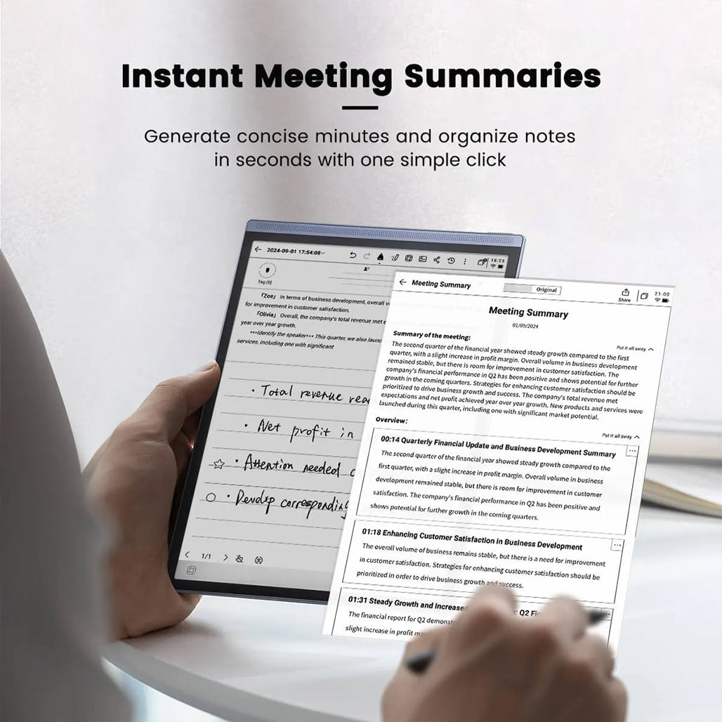 A Photo Of iFlytek AINOTE Air 2 Smart Digital Notebook – Real-Time Voice-to-Text Transcription, 14-Language Support, 8.2