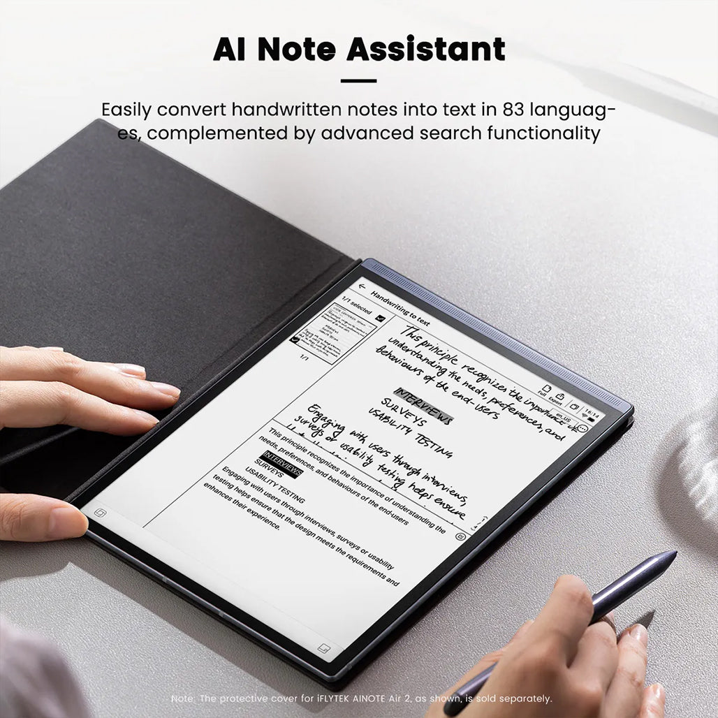 A Photo Of iFlytek AINOTE Air 2 Smart Digital Notebook – Real-Time Voice-to-Text Transcription, 14-Language Support, 8.2