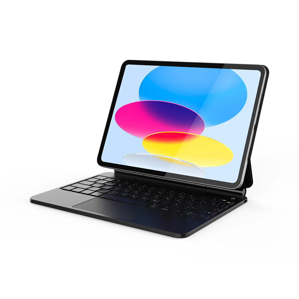 A Photo Of BluPebble iPad 10th Gen Magic Folio Keyboard with Trackpad | English & Arabic | Backlit | Multi-Touch Gestures