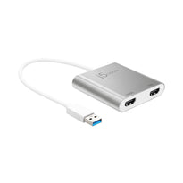 J5Create USB 3.0 to Dual HDMI™ Multi-Monitor Adapter JUA365 - 4K & 2K Display Support, External Video Card