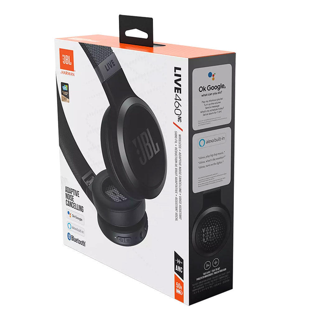 A Photo Of JBL Live 460NC - Black - Wireless On-Ear Headphones