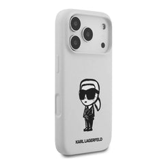 A Photo Of Karl Lagerfeld Liquid Silicone Case with Karl Sketch for iPhone 17 Pro