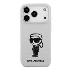 A Photo Of Karl Lagerfeld Liquid Silicone Case with Karl Sketch for iPhone 17 Pro Max