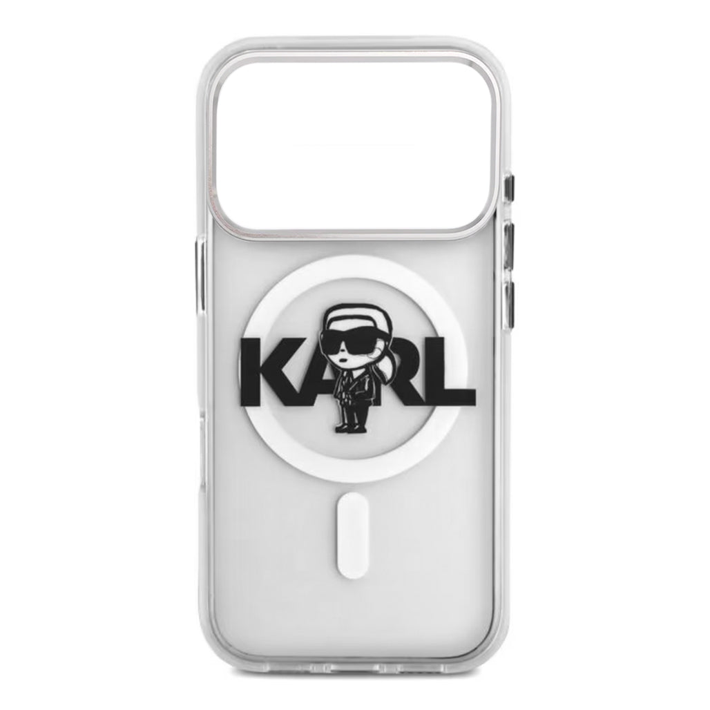A Photo Of Karl Lagerfeld MagSafe IML Case for iPhone 17 Pro Max – Transparent Kaki