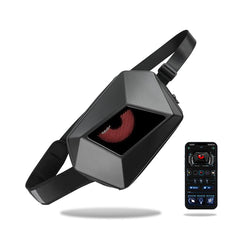 A Photo Of LOY LED Sling Bag - Black | Personalized LED Screen, Waterproof, Adjustable Crossbody Design