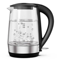 LePresso 360 Transparent Quick-Boil Glass Kettle - 1.7 Liter Capacity, 360° Rotation Base, Boil Dry Protection