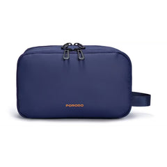 A Photo Of Porodo Organizer Pouch Navy – Dual Compartment Travel Bag with Water-Repellant Polyester & Mesh Pockets