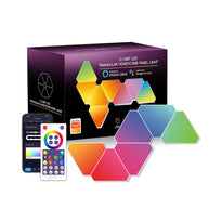 Smart Triangular Quantum Light LXQG06 - 6-Pack DIY LED Light Panels with Music Sync, APP & Remote Control