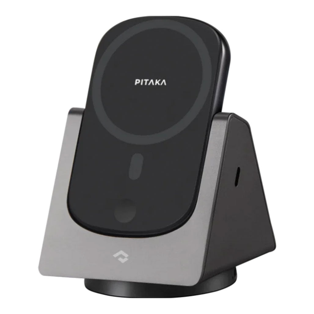 A Photo Of Pitaka MagEZ Slider 2 - 3 in 1 Wireless Charging Stand and Magnetic Power Bank