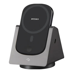 A Photo Of Pitaka MagEZ Slider 2 - 3 in 1 Wireless Charging Stand and Magnetic Power Bank