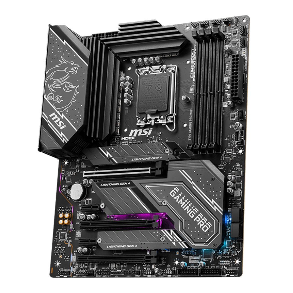 A Photo Of MSI Z790 Gaming Pro WiFi DDR5 ATX Motherboard | LGA 1700, 4x DDR5 Slots, PCIe 4.0, RGB Lighting